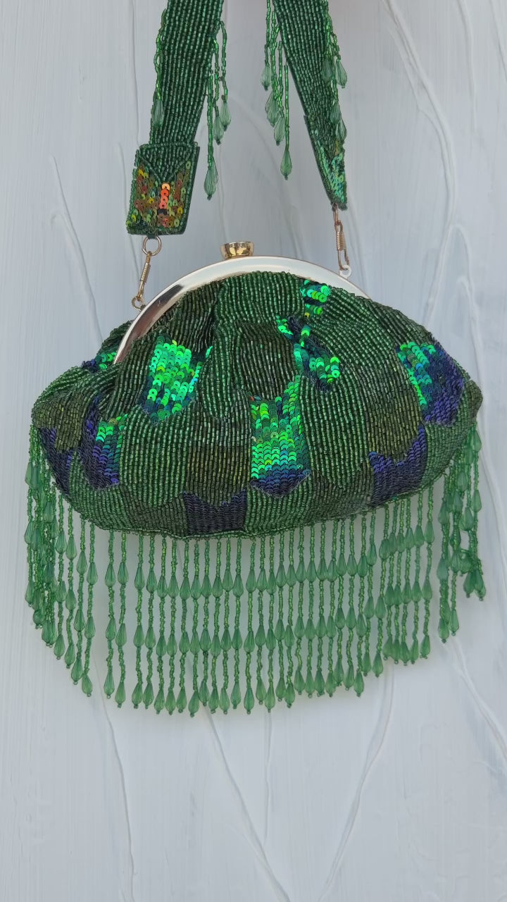 Mehfil Emerald Forest Clutch